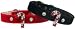 Velvet Rhinestone Candy Cane Holiday Pet Dog Cat Collar Size 10