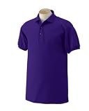 Personalized custom embroidered golf crest on polo shirt, mens small, purple