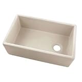 Belle Foret BFF4KITBI 30 x 18 Undermount Apron Kitchen Sink Fireclay with Bisque Finish