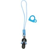 Savy Blue Jeweled SUMMER SANDAL Cell Phone Charm