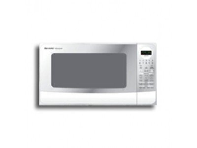 Sharp R420LW 1.4 Cu. Ft. Family-Size Microwave Oven with 1,100 Cooking Watts, 7-Digit LCD and Keep W