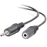 C2G / Cables to Go 40408 3.5 mm Male/Female Stereo Audio Extension Cable - Black (12 Feet/3.65 Meters)