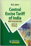 Central Excise Tariff of India With Commodity Index 2017-18 