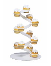 Dress My Cupcake Elly Spiral Cupcake Stand - 1 Dozen White Dress My Cupcake Elly Spiral Cupcake Stand - 1 Dozen White