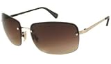 Fashion Sunglasses: Gold-Brown/Brown Gradient