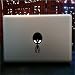Black Alien Apple Head Macbook Pro Vinyl Decal Sticker