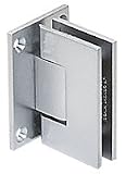 CRL Junior Geneva 037 Series Satin Chrome Wall Mount Full Back Plate Hinge