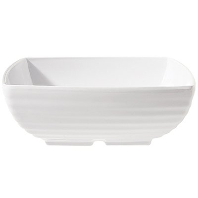 GET Milano 2.5 Quart Black Melamine Square Bowl - 9