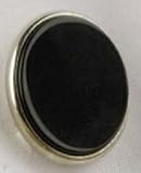 Tuxedo - Black Round Silver - Cufflinks and Studs