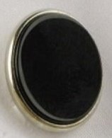 Tuxedo - Black Round Silver - Cufflinks and Studs