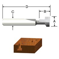 Vermont American 23116 3/8-Inch Keyhole Router Bit with 1/4-Inch