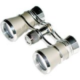 Adorama 3 x 25 Focusing Opera Glass Binocular, Platinum with Silver Trim
