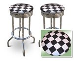 2 Checkered Flag Specialty / Custom Barstools Set