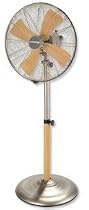40 cm Chrome and Beech Wood Stand Fan