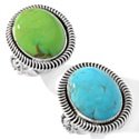 Chaco Canyon Southwest Turquoise Sterling Silver Oval Ring