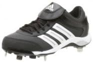 adidas Men's Diamond King Low Baseball Shoe,Blk/Runwht/Metsil,9.5 M