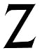 18x24 Large Letter Stencil-Wizard Font from 4 Ply Mat Board -Letter Z