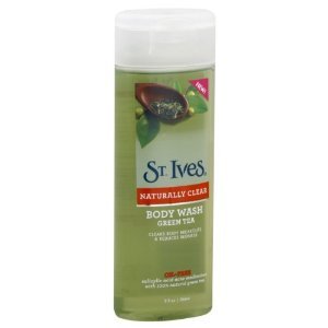  St. Ives Naturally Clear Body Wash, Green Tea, 9 oz. (Pack of 6) 
