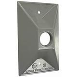 Raco 5186-5 Weatherproof Cover Rectangular Cluster Gray One Hole, Gray