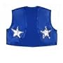 Sexy Dallas Cowboys Cheerleader Costume Vest BLUE / WHITE / SILVER SEQUINS