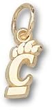 Cincinnati Bearcats 3/8 Pierced C Paw Charm - Sterling Silver Jewelry