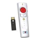 Hiro 4-in-1 2.4GHz WiFi Silver Presenter, Laser Pointer, Wireless Mouse and Multimedia Control
