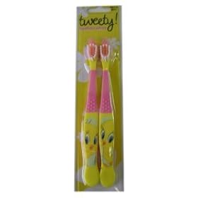 Warner Bros 2pk Tweety Bird Toothbrush Set - Tweety Toothbrush Pack