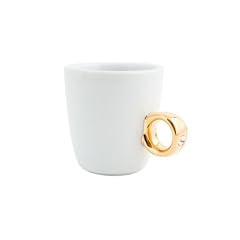 1 Carat Espresso Cup Wei� mit Goldfarben Ring 9097