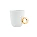 1 Carat Espresso Cup Wei� mit Goldfarben Ring 9097