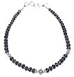 Fashion Necklace In Smokeyquartz Gemstone Beads India 18.25 inches (gnklc205)