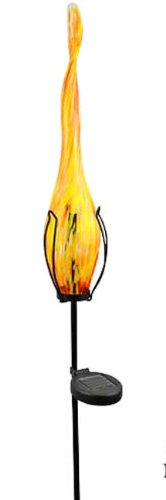 Red Carpet Studios Solar Light with Stake, Yellow with Red Spots