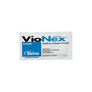 VioNex Antiseptic Skin Cleaning Hand Wipes Towelettes Box of 50 by Metrex