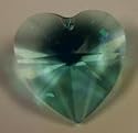 28MM SWAROVSKI STRASS ANTIQUE GREEN CRYSTAL HEART 8781