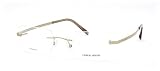 AUTHENTIC GIORGIO ARMANI 417 0PNR LIGHT GOLD TITANIUM RIMLESS EYEGLASSES