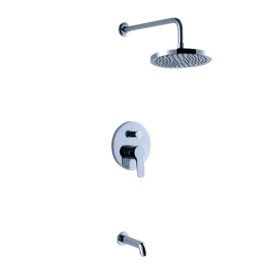 Chrome Wall Mount Rainfall Shower Faucet(