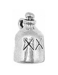 Sterling Silver 3D Hillbilly Whiskey Moonshine Jug Charm