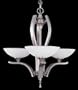 Framburg 8803 Solstice 3 Light Dinette Chandelier Satin Pewter / Polished Nickel