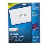 Avery 8162 White ink jet mailing labels, 1-1/3 x 4, 350 per pack