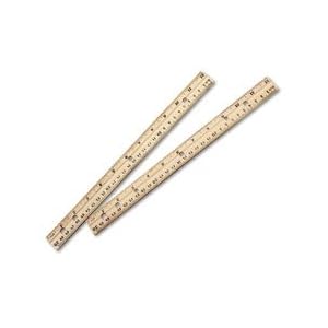 Charles Leonard Inc., Ruler - Wood - 12 Inch Beveled With Metal Edge, 1 each (77120)