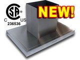 Review Euro-Kitchen  / Euro-Kitchen SPAGNA VETRO 36-inch Island-Mounted Stainless Steel Glass Range Hood - SV168Z2-I36