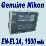 Original EN-EL3A Li-Ion Digital Camera Battery for Nikon D100SLR, D100, D70S, D70, D50 + Cover