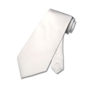 TopTie™ Mens Necktie Solid Color White Ties