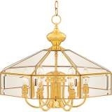 Maxim 90330CLPB Bound Glass 7-Light Chandelier Polished Brass Clear Glass