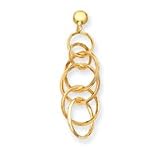 14k Circle Drop Earrings