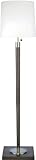 latte floor lamp - polished steel/dark walnut