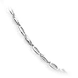 18k White Gold 5mm Mariner Link Chain Necklace - 18"