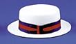 Patriotic Natural Straw Skimmer Hat