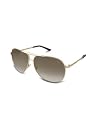 Marc Jacobs Double Bridge Metal Aviator Sunglasses gold/shaded brown