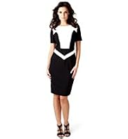 Per Una Speziale Contrast Panelled Shift Dress