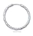 Sterling Silver 49mm Diamond Cut Twisted Hoop Earrings